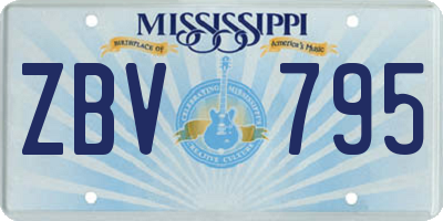MS license plate ZBV795