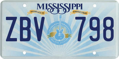 MS license plate ZBV798