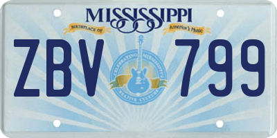 MS license plate ZBV799