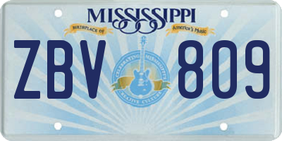 MS license plate ZBV809