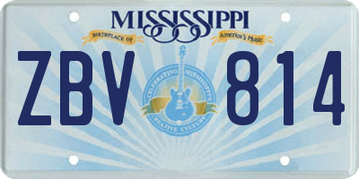 MS license plate ZBV814