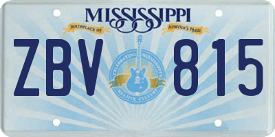 MS license plate ZBV815