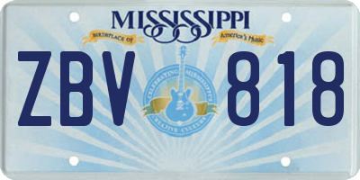 MS license plate ZBV818