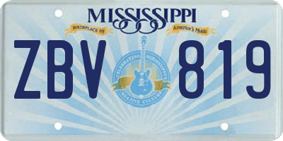 MS license plate ZBV819
