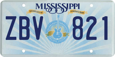 MS license plate ZBV821