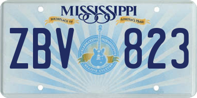 MS license plate ZBV823