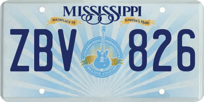 MS license plate ZBV826