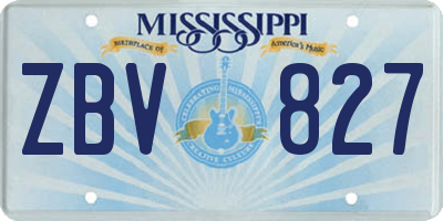 MS license plate ZBV827