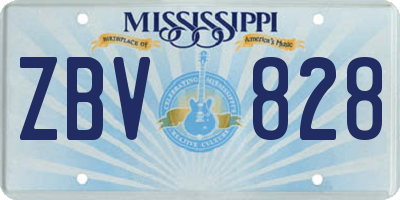 MS license plate ZBV828