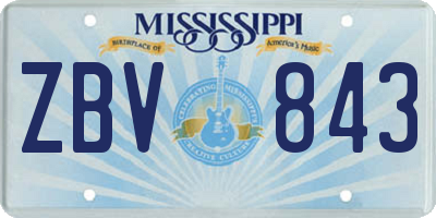 MS license plate ZBV843