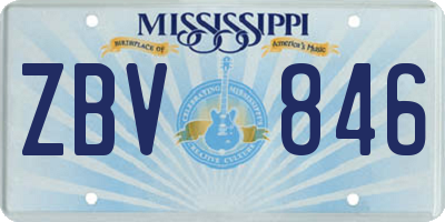 MS license plate ZBV846