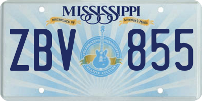MS license plate ZBV855