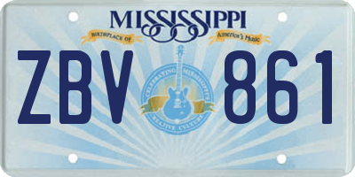 MS license plate ZBV861