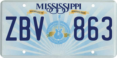 MS license plate ZBV863