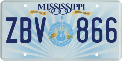 MS license plate ZBV866