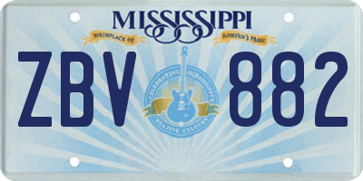 MS license plate ZBV882