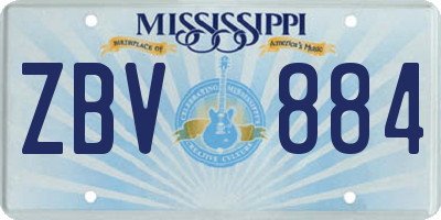 MS license plate ZBV884