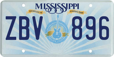 MS license plate ZBV896