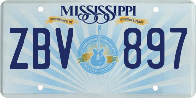 MS license plate ZBV897