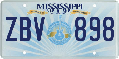 MS license plate ZBV898