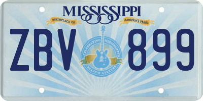 MS license plate ZBV899