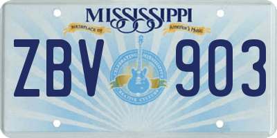 MS license plate ZBV903