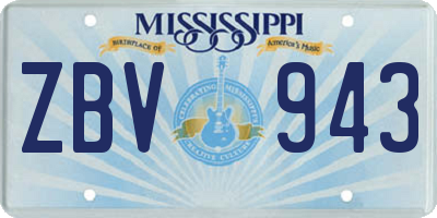 MS license plate ZBV943