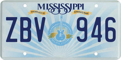 MS license plate ZBV946