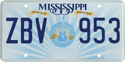 MS license plate ZBV953