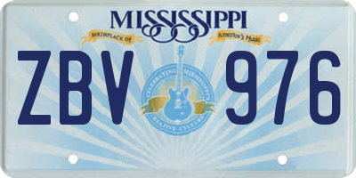 MS license plate ZBV976
