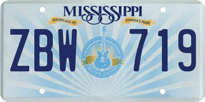 MS license plate ZBW719