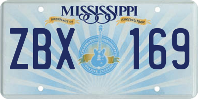 MS license plate ZBX169