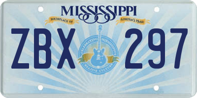 MS license plate ZBX297