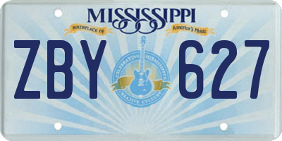 MS license plate ZBY627