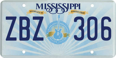MS license plate ZBZ306