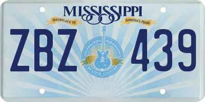 MS license plate ZBZ439