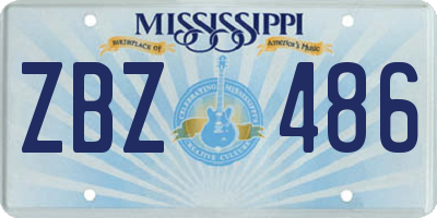 MS license plate ZBZ486
