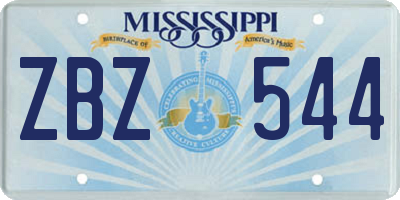 MS license plate ZBZ544