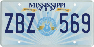 MS license plate ZBZ569