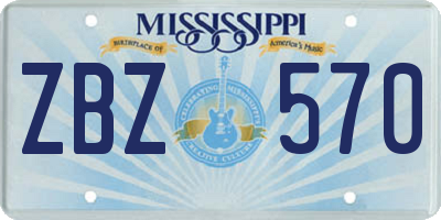 MS license plate ZBZ570