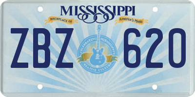 MS license plate ZBZ620