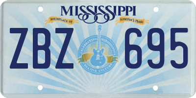 MS license plate ZBZ695