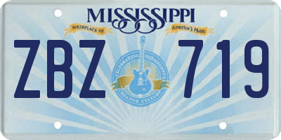 MS license plate ZBZ719