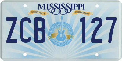 MS license plate ZCB127