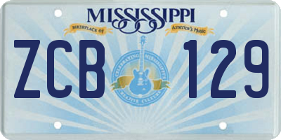 MS license plate ZCB129