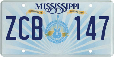 MS license plate ZCB147