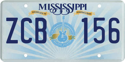 MS license plate ZCB156