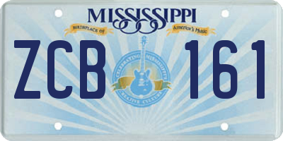 MS license plate ZCB161