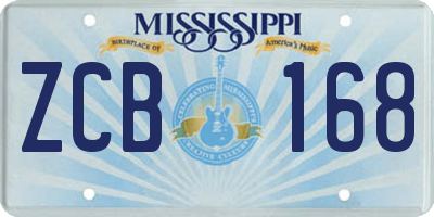 MS license plate ZCB168