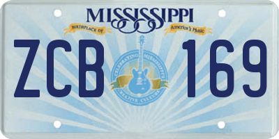 MS license plate ZCB169